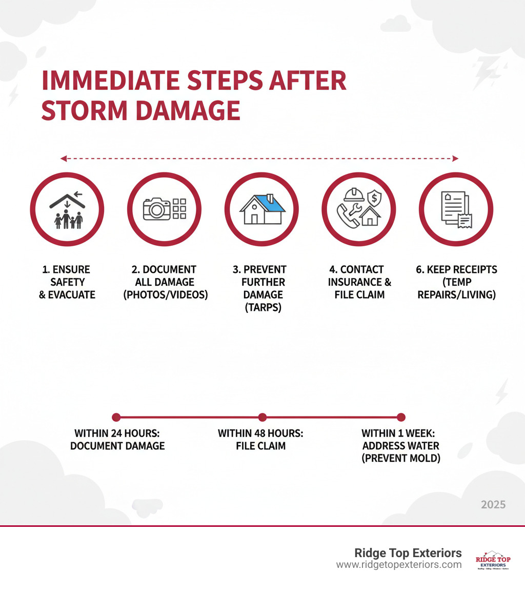 infographic showing steps after storm damage - residential storm damage repair infographic infographic showing steps after storm damage - residential storm damage repair infographic