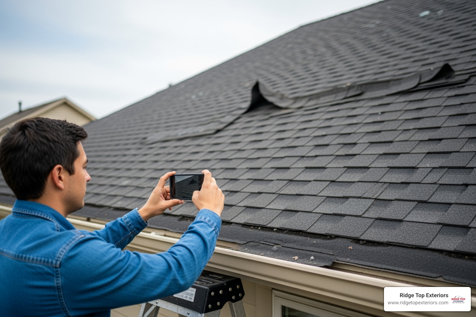 homeowner taking photos of their damaged roof - insurance claims assistance for roofs clearwater fl homeowner taking photos of their damaged roof - insurance claims assistance for roofs clearwater fl