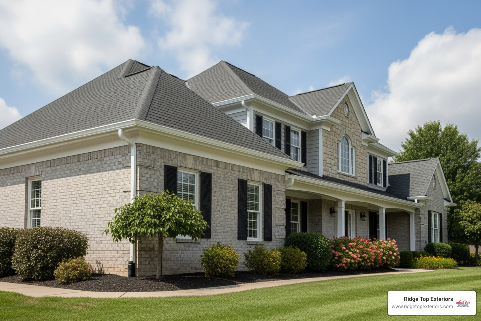 Home with clean, white vinyl gutters - Affordable gutter Madison WI