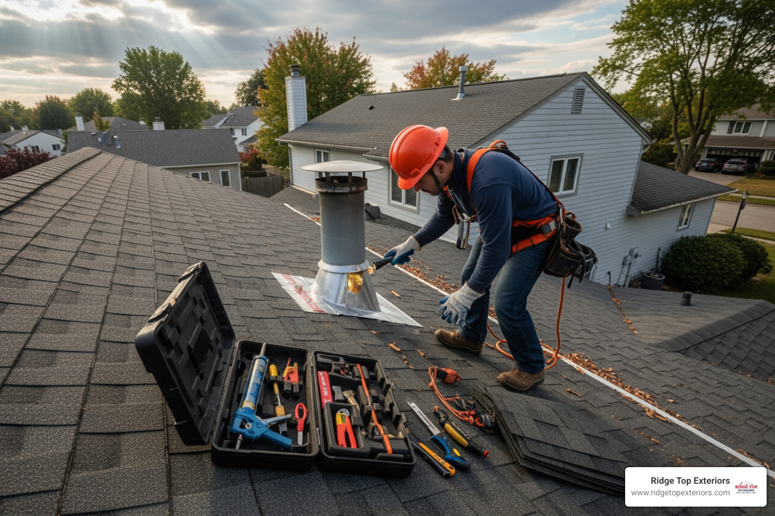 homeowner holding a GAF Golden Pledge Warranty certificate - Roof Maintenance Services homeowner holding a GAF Golden Pledge Warranty certificate - Roof Maintenance Services