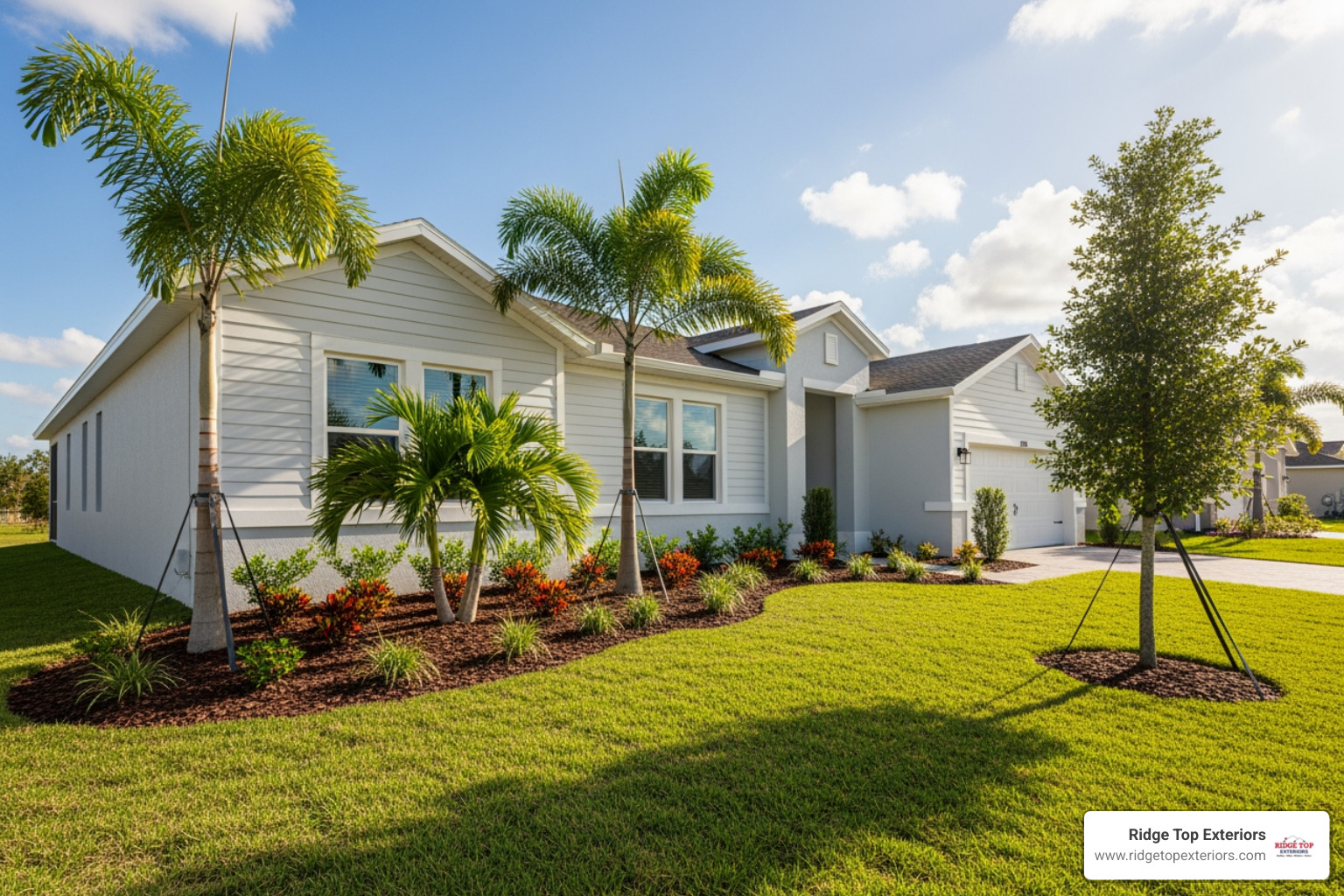 Clearwater home exterior curb appeal with new siding and impact windows - vinyl siding installation Clearwater Florida reviews