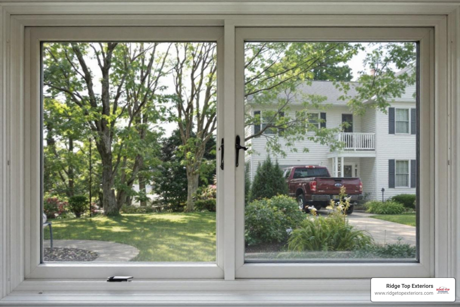 A cross-section of a triple-pane window, highlighting the multiple glass layers and inert gas fills for superior insulation. - wisconsin window replacement